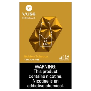 vuse pods – golden tobacco 2 pack 2.4%